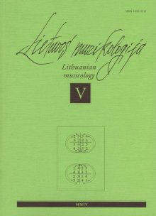 Lietuvos muzikologija Nr. 5