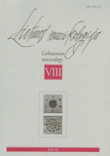 Lietuvos muzikologija Nr. 8